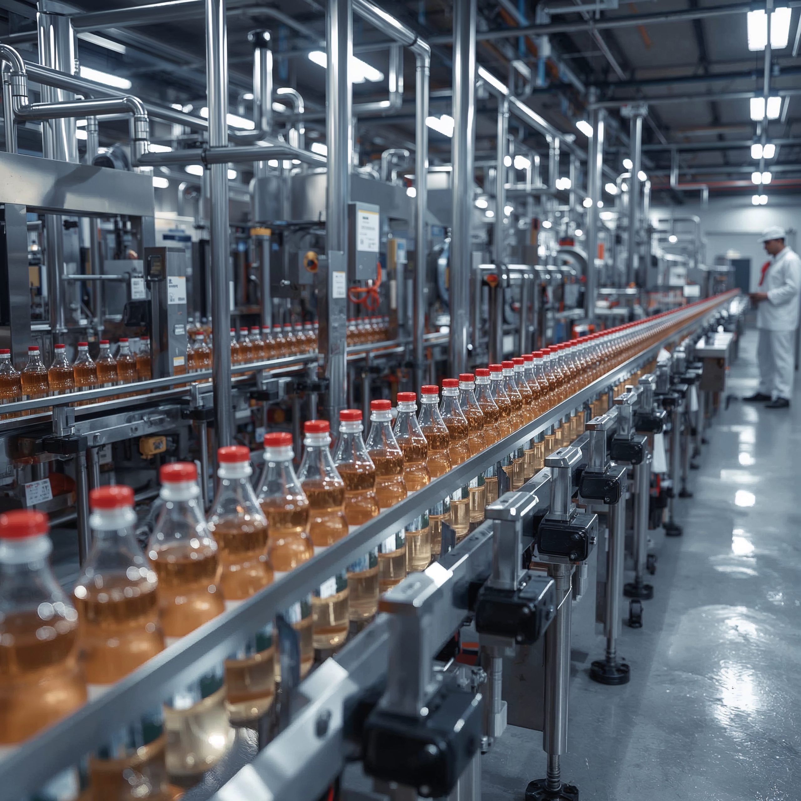 Línea de envasado de botellas