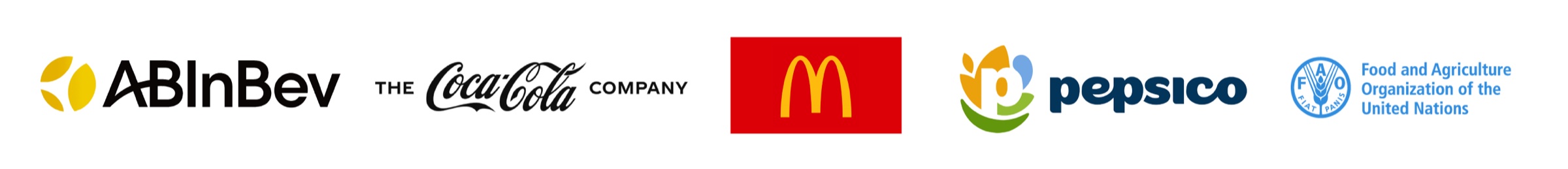 FAO, Coca-Cola, McDonald's, AB InBev, PepsiCo